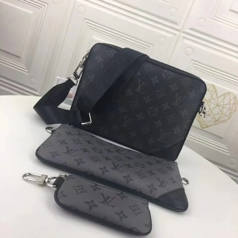 Louis Vuitton Trio Messenger Bag Black/Gray - Image 6