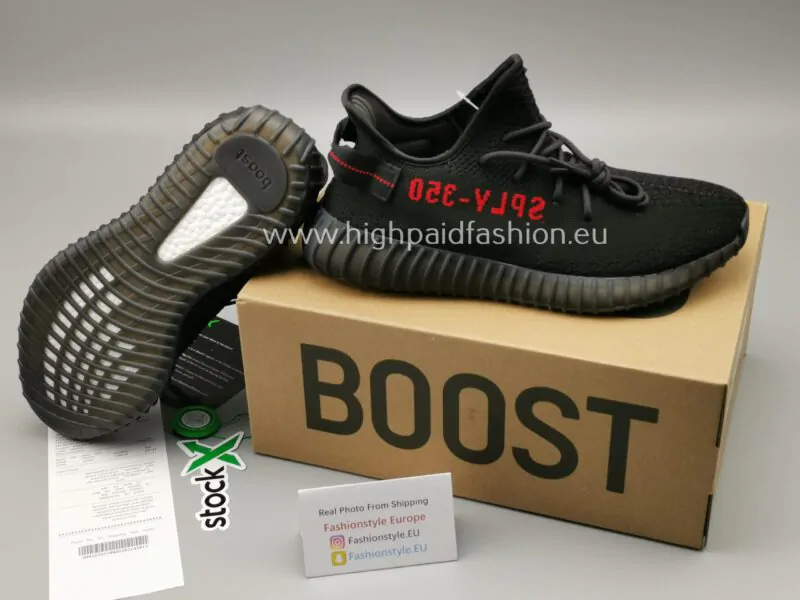 Yeezy Boost 350 V2 Black Red - Image 3