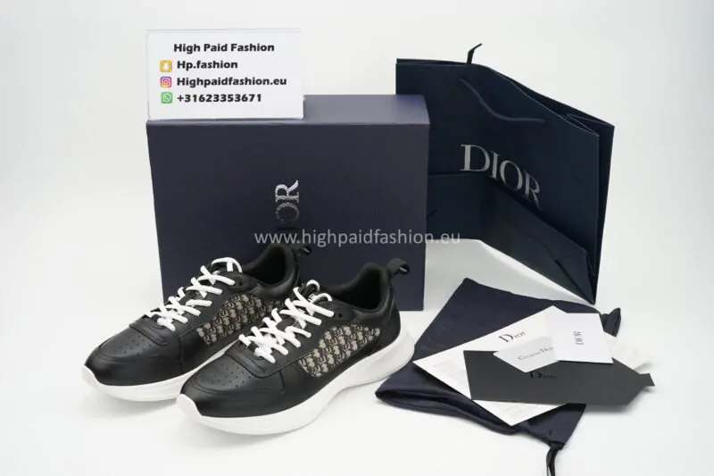 Dior B25 Black/White Glans - Image 2