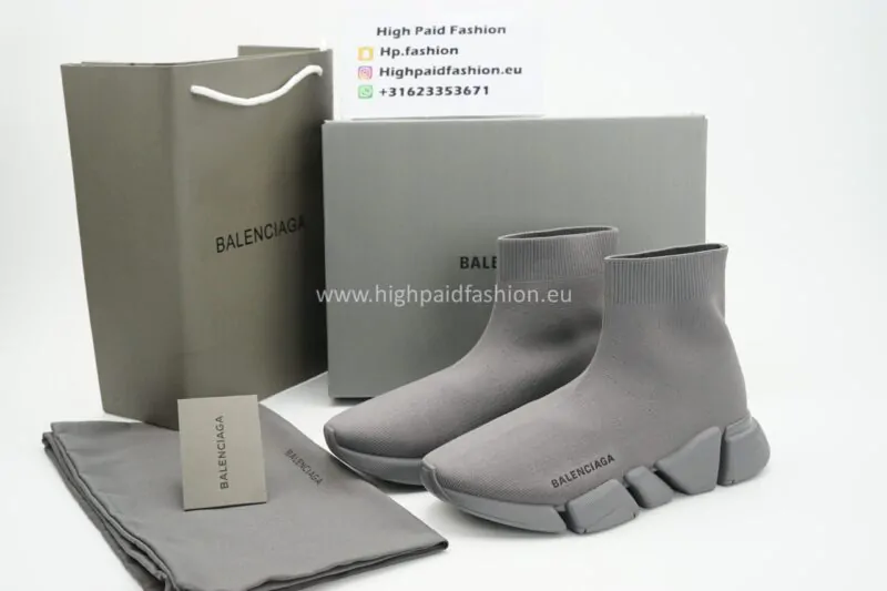 Balenciaga Speed Trainers Grey 2.0 - Image 2