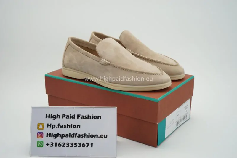 Loro Piana Summer Walk Loafers Beige