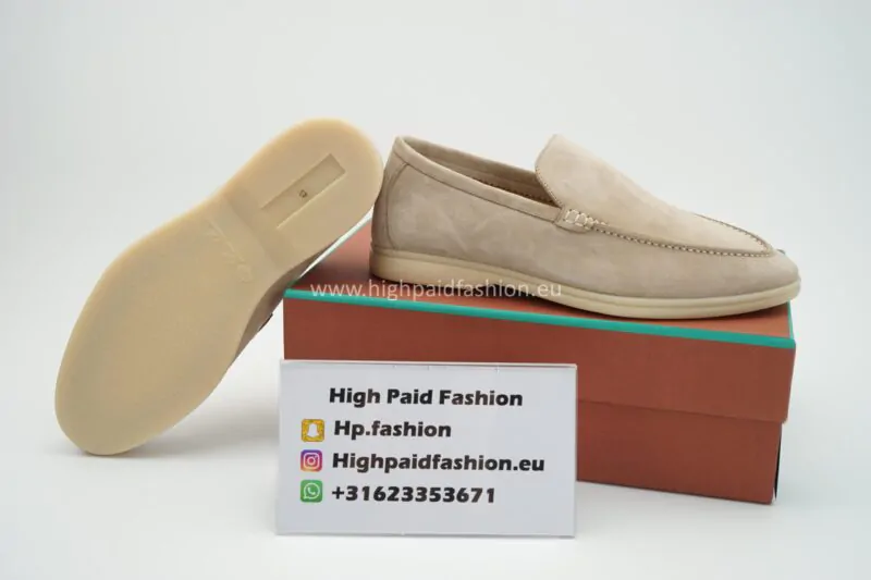 Loro Piana Summer Walk Loafers Beige - Image 4