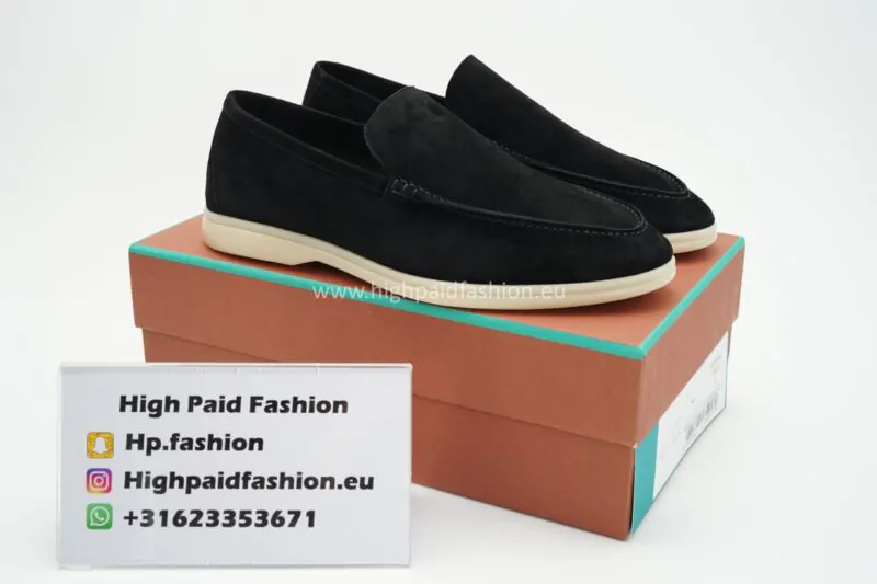 Loro Piana Summer Walk Loafers Zwart