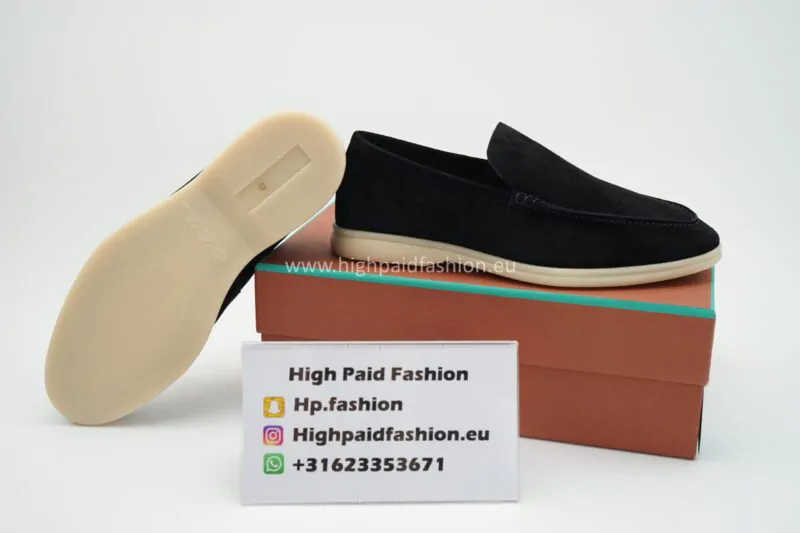 Loro Piana Summer Walk Loafers Zwart - Image 4