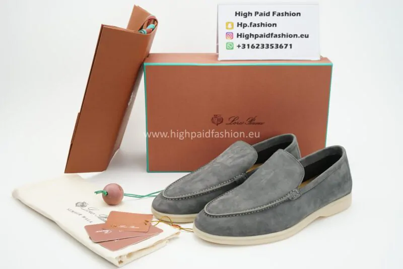 Loro Piana Summer Walk Loafers Grijs - Image 2