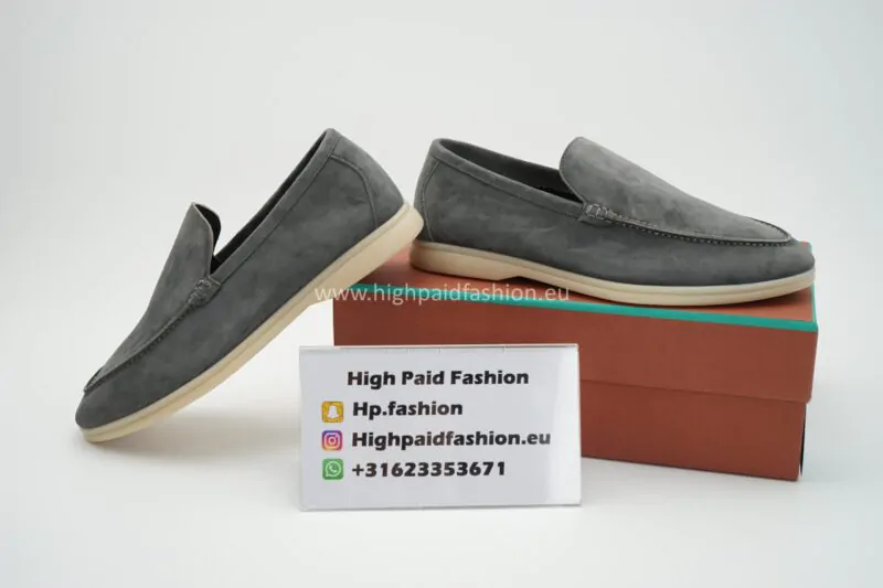 Loro Piana Summer Walk Loafers Grijs - Image 3