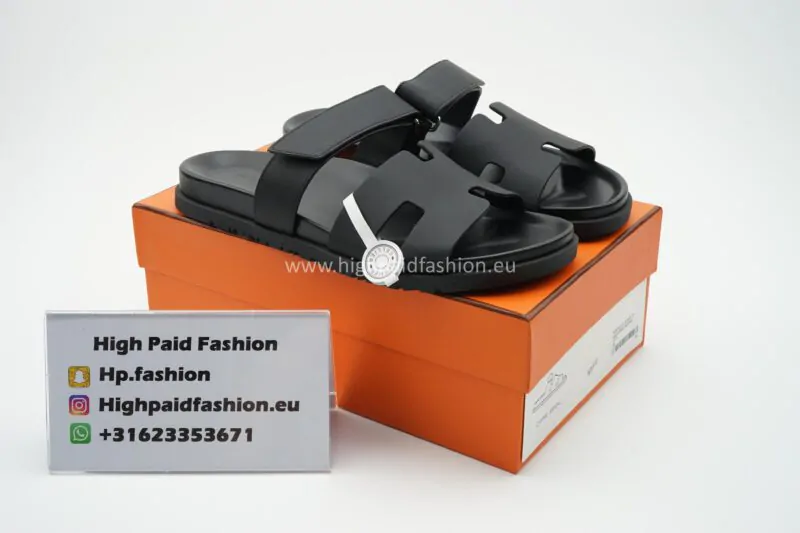 Hermes Chyper Sandals Black