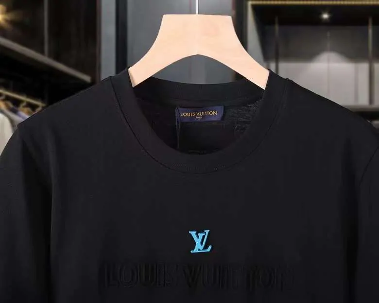 Louis Vuitton Shirt Black With Blue Logo - Image 3