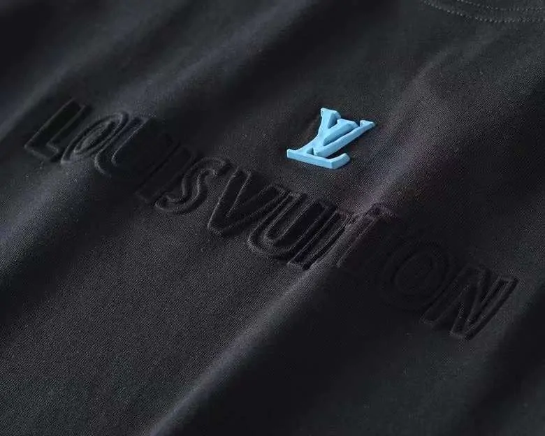 Louis Vuitton Shirt Black With Blue Logo - Image 4