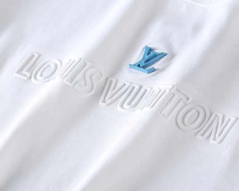 Louis Vuitton Shirt White With Blue Logo - Image 7